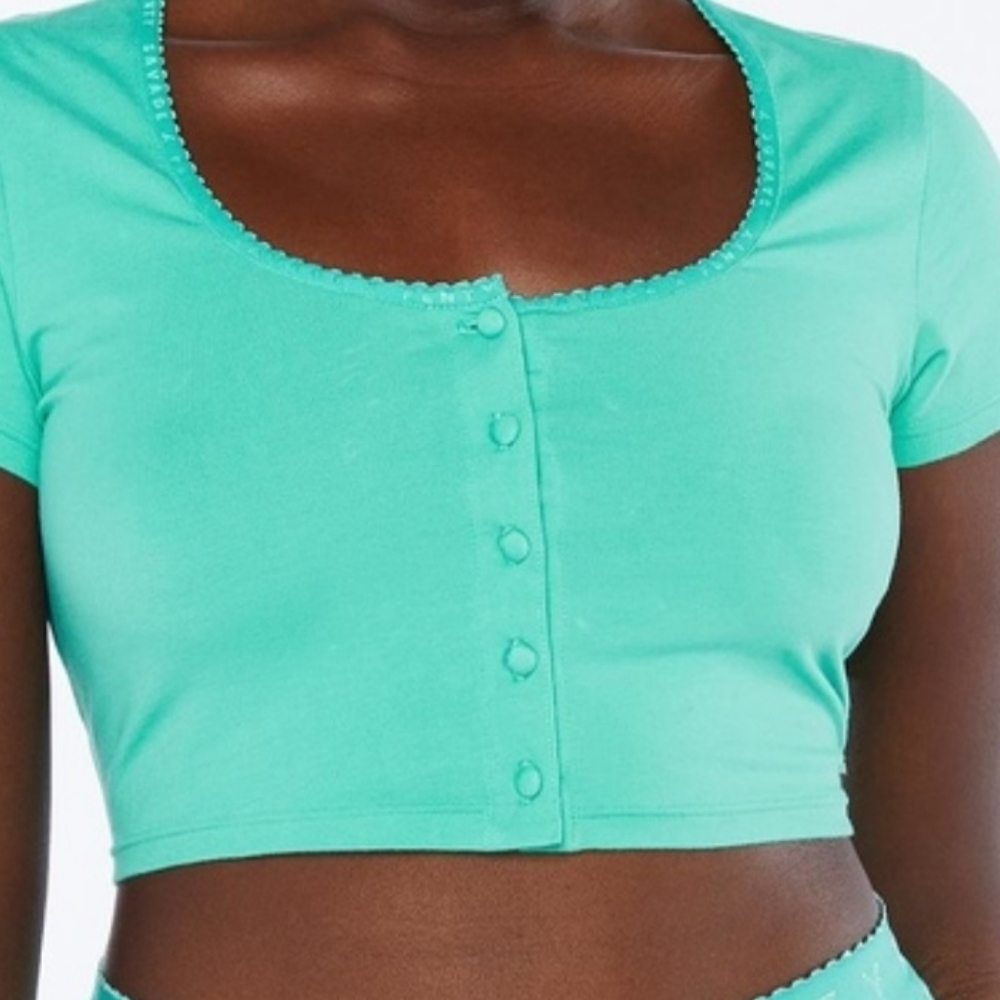 Savage x Cotton Jersey Crop Top